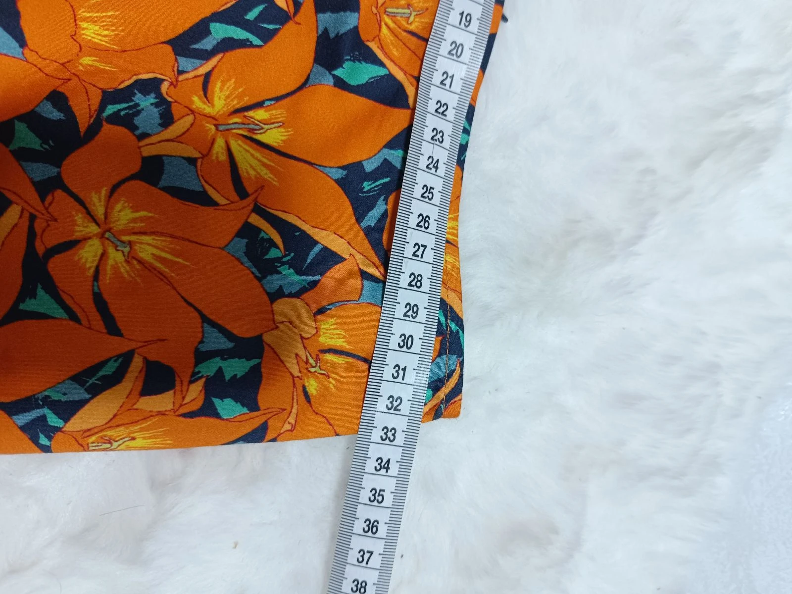 saia curta floral laranja Dolores Promesas algodão. jupe courte fleurie orange – photo 12